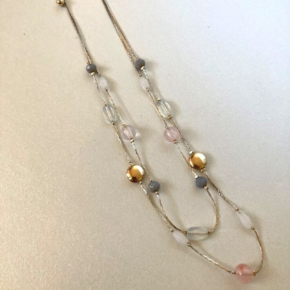 Lot of 2 Anne Klein Loft Outlet jewelry GOLD SILVERTONE PEARL bead Necklaces - Picture 4 of 15